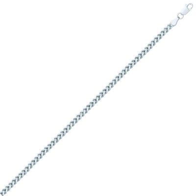 Jewelco London Silver Silver Franco 3D Curb Necklace 5mm 24"