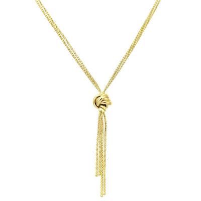 Jewelco London Gold 9ct Gold Popcorn Negligee Necklace 18 inch