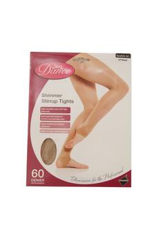 Silky Light Brown Dance Shimmer Stirrup Tights (1 Pair)