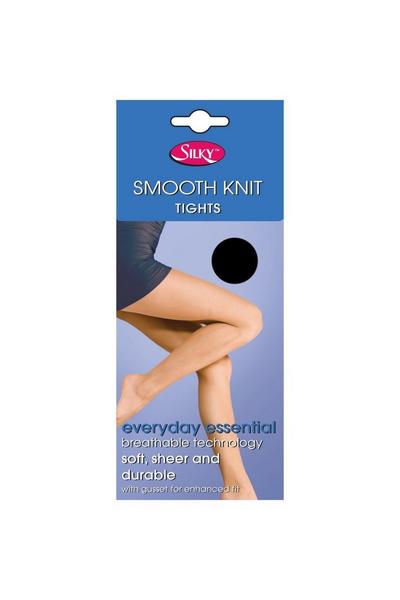 Silky Black Smooth Knit Tights (1 Pairs)