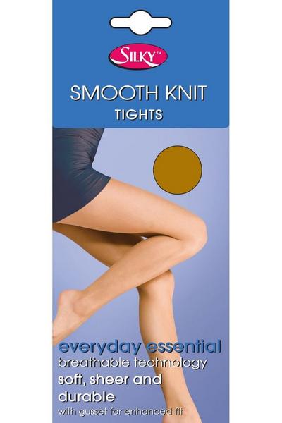 Silky Tan Smooth Knit Tights (1 Pairs)