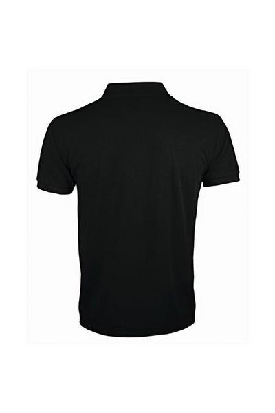 SOL'S Black Prime Pique Plain Short Sleeve Polo Shirt