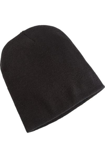 Yupoong Black Flexfit Heavyweight Standard Beanie Winter Hat