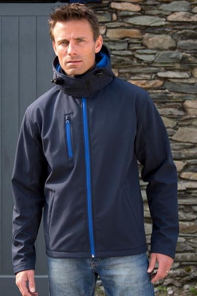 Result Navy Core Lite Hooded Softshell Jacket
