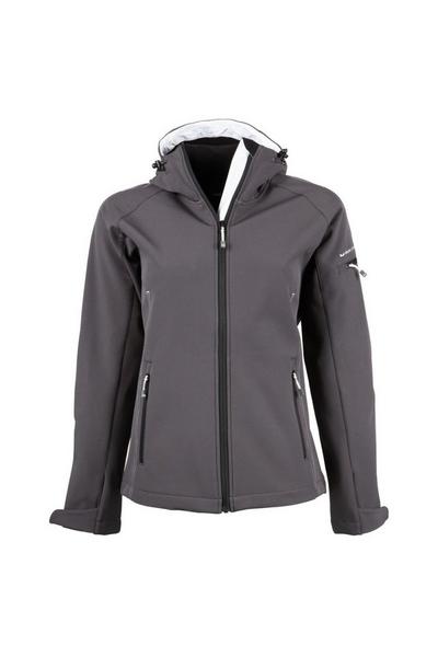 TEE JAYS Dark Grey Hooded Fashion Softshell Jacket