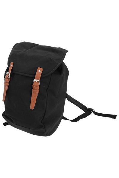 Quadra Jet Black Vintage Rucksack Backpack