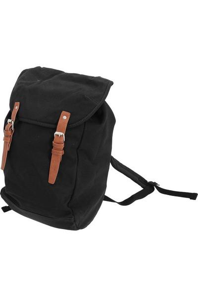 Quadra Jet Black Vintage Rucksack Backpack