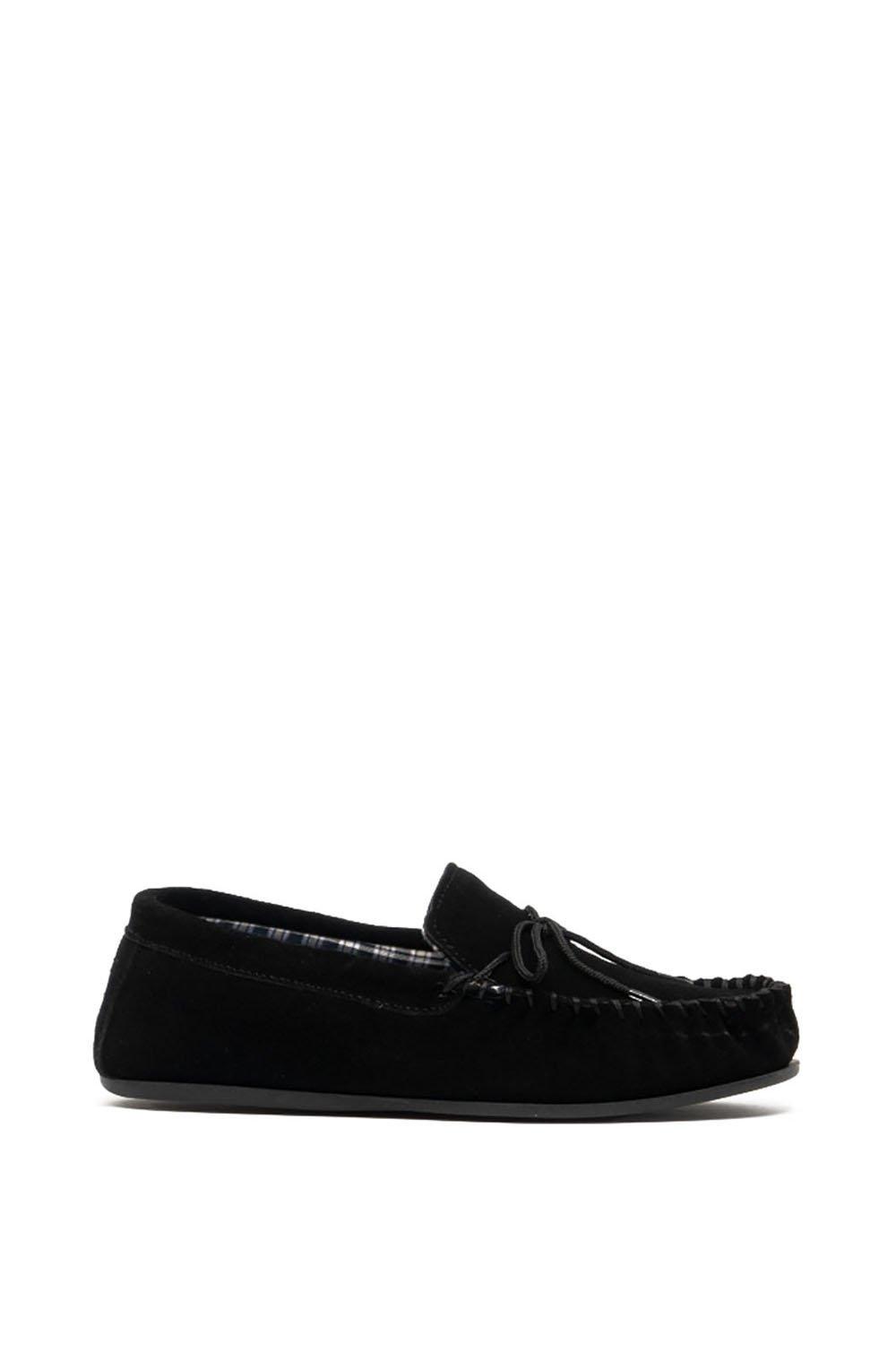 Mokkers Bruce Real Suede Moccasin Slippers | Debenhams