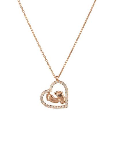 Latelita Rose Gold Heart Mum Pendant Necklace Rosegold