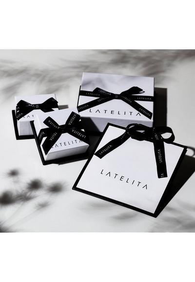 Latelita Silver Baguette Fan Tail Earrings Silver