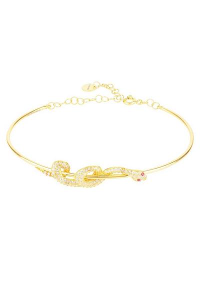Latelita Gold Cleopatra Serpent Snake Bangle Bracelet Gold