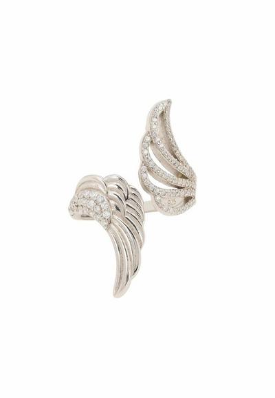 Latelita Silver Angels Wing Wrap Around Ring Silver