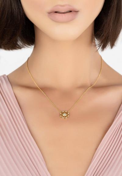 Latelita Gold Chakra Pendant Necklace Gold