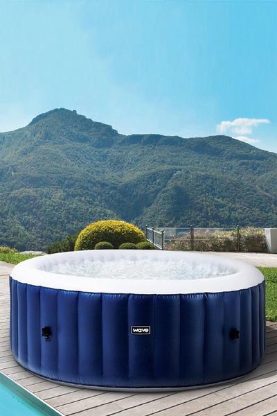 Wave Spas Mid Navy 6 Person Atlantic Round Inflatable Hot Tub