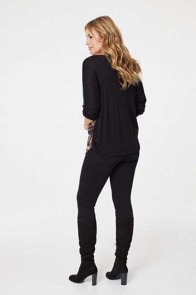 Izabel London Black Tie Dye Oversized Top