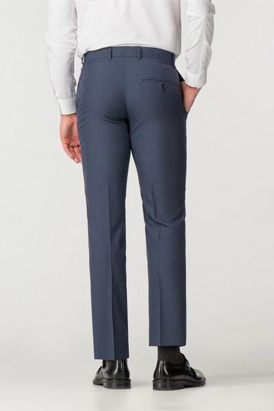 Racing Green Blue Tonal Puppytooth Tailored Fit Suit Trouser