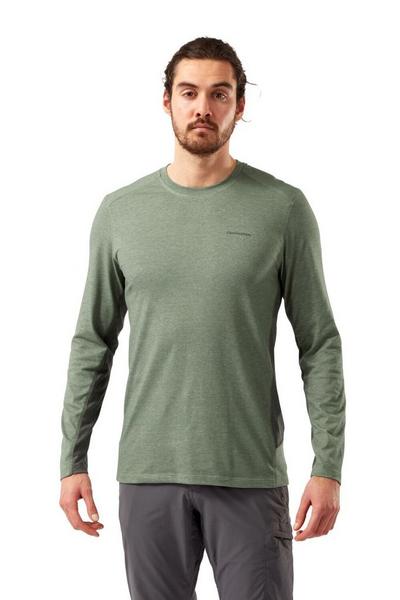 Craghoppers Green Cotton-Blend 'NosiLife Talen' Long Sleeve T-Shirt