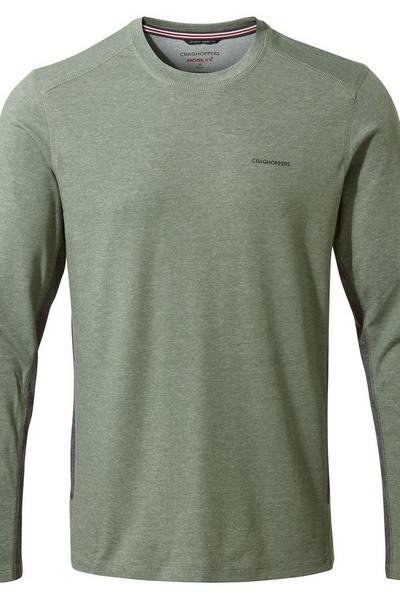 Craghoppers Green Cotton-Blend 'NosiLife Talen' Long Sleeve T-Shirt