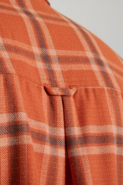 Craghoppers Orange 'Lough' Long Sleeved Check Shirt