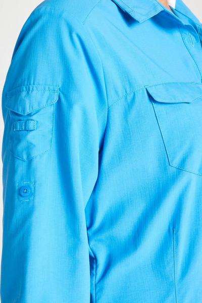 Craghoppers Blue Insect-Repellent 'NosiLife Adventure II' Long Sleeve Shirt