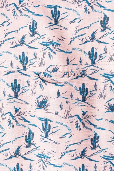 Craghoppers Pale Pink Linen-Blend 'NosiBotanical Hula' Short Sleeve Shirt