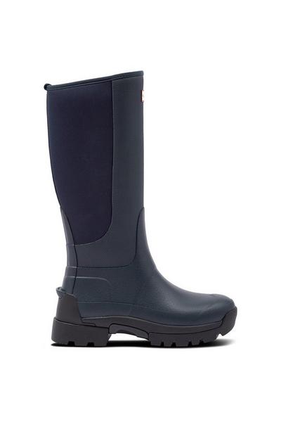 Hunter Navy 'Balmoral Hybrid Tall' Wellington Boots