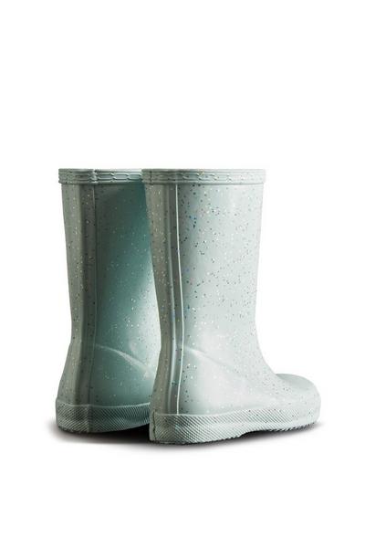 Hunter Blue Kids First Classic Giant Glitter Rain Boots
