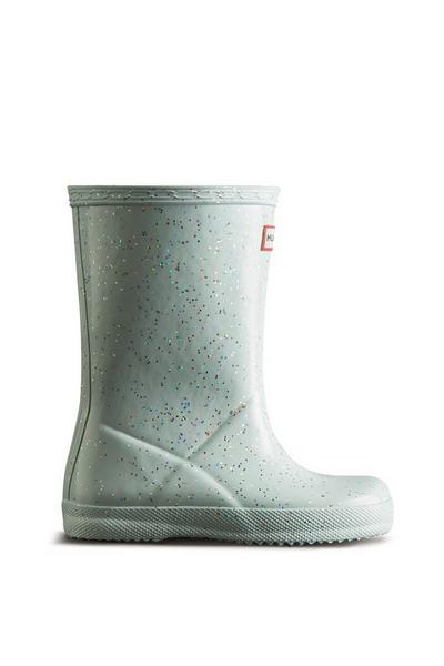 Hunter Blue Kids First Classic Giant Glitter Rain Boots