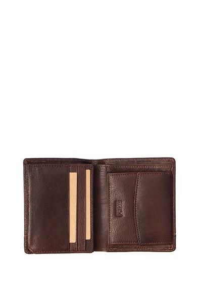 PRIMEHIDE Brown 'Trumble' Leather Trifold Wallet