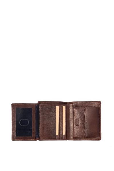 PRIMEHIDE Brown 'Trumble' Leather Trifold Wallet