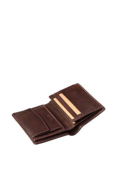 PRIMEHIDE Brown 'Trumble' Leather Trifold Wallet