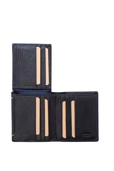 PRIMEHIDE Black 'Trumble' Leather Credit Card Wallet