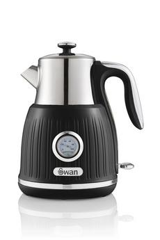 Swan Black 1.5L Dial Kettle with Temperature Gauge