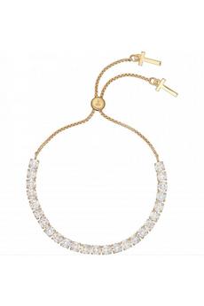 Ted Baker Jewellery Gold Melrah Icon Crystal Slider Stainless Steel Bracelet - Tbj2968-02-02
