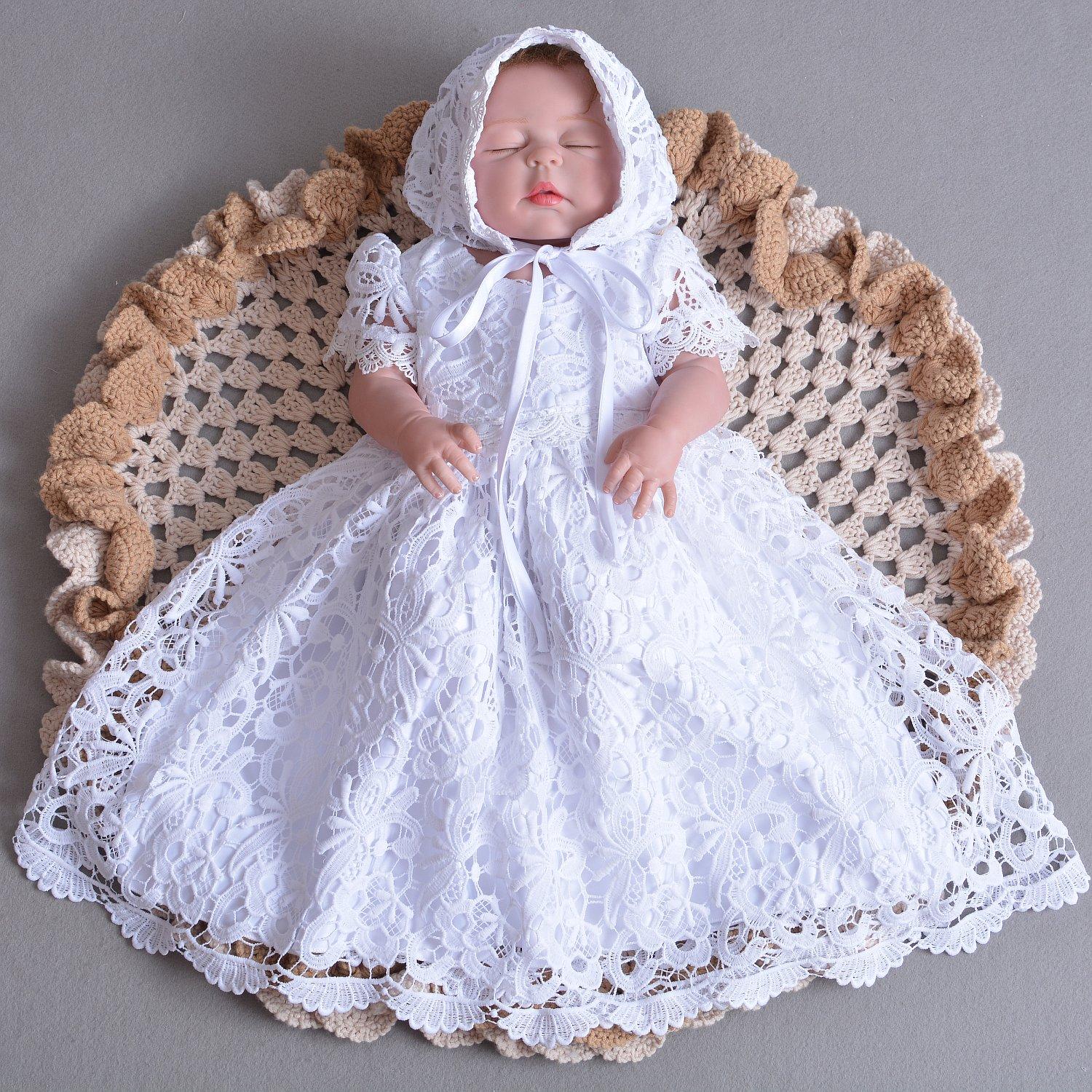 Cinda Lace Christening Gown with Bonnet | Debenhams