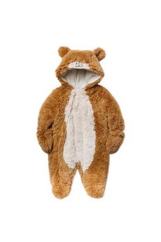 Rock a Bye Baby Beige Bunny Padded Snowsuit