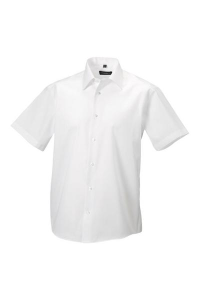 Russell White Collection Short Sleeve Tailored Ultimate Non-Iron Shirt