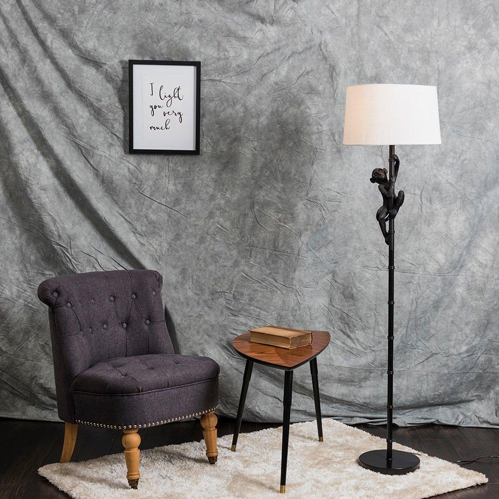 Lighting | George Monkey White Floor Lamp | ValueLights