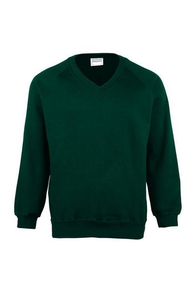 Maddins Bottle Green Coloursure V-Neck Sweatshirt