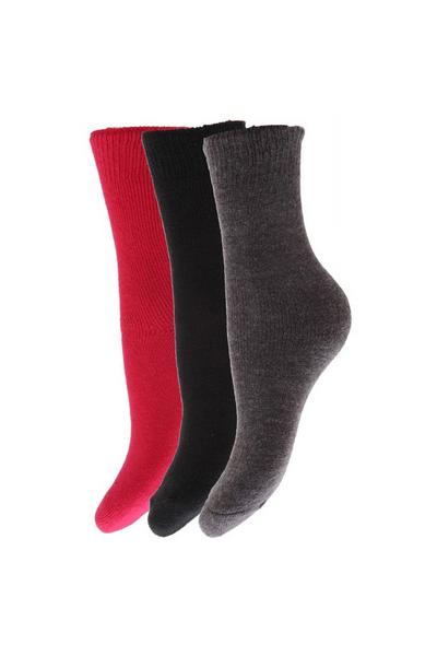Floso True Black Winter Thermal Socks (Pack Of 3)