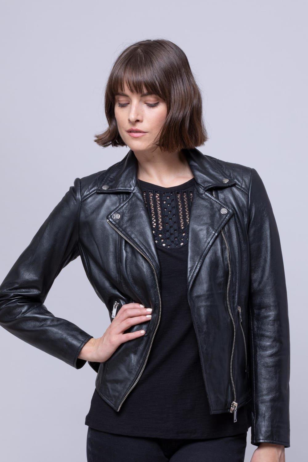 fitted womens leather jacket