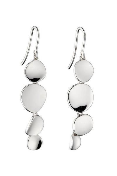 FIORELLI Silver Sterling Silver Organic Shape Discs Dangle Earrings