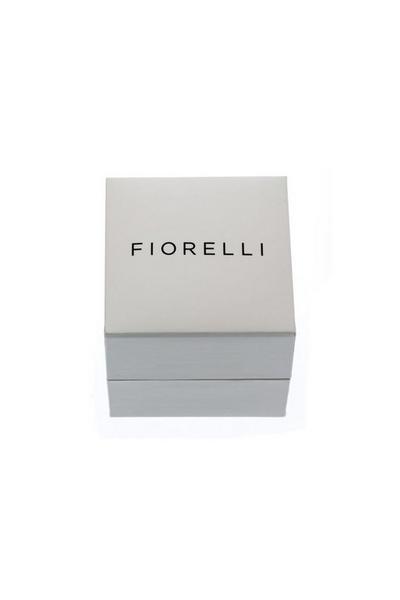 FIORELLI Silver Rhodium & Rose Gold Plated Silver Heart Stud Earrings