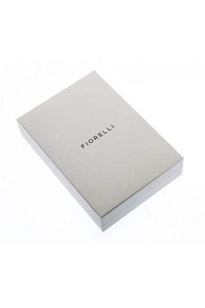 FIORELLI Silver Rhodium & Rose Gold Plated Silver Navette Pendant Necklace