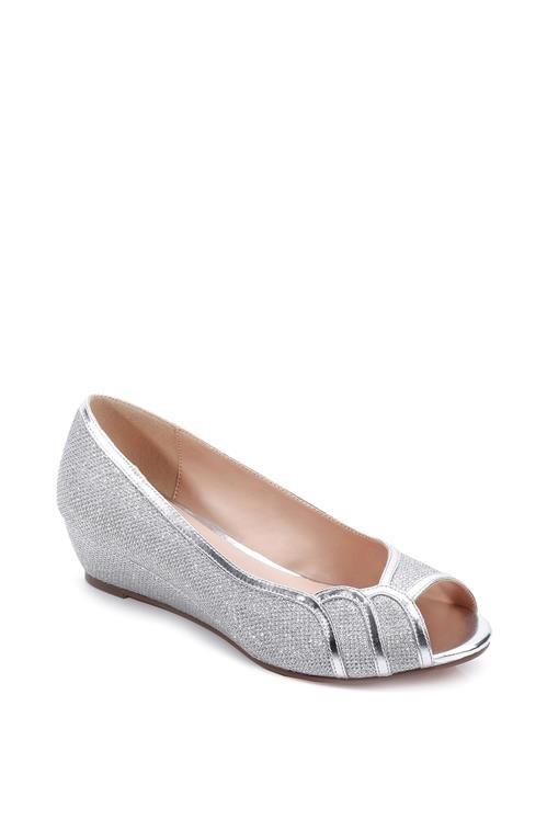 silver wedge loafers