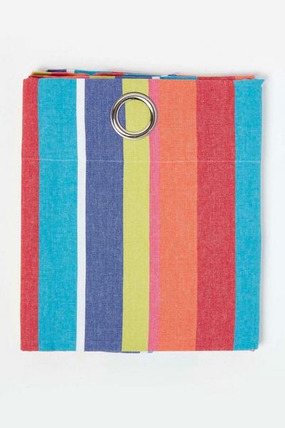 Homescapes Multi Multi Stripes Ready Made Eyelet Curtain Pair