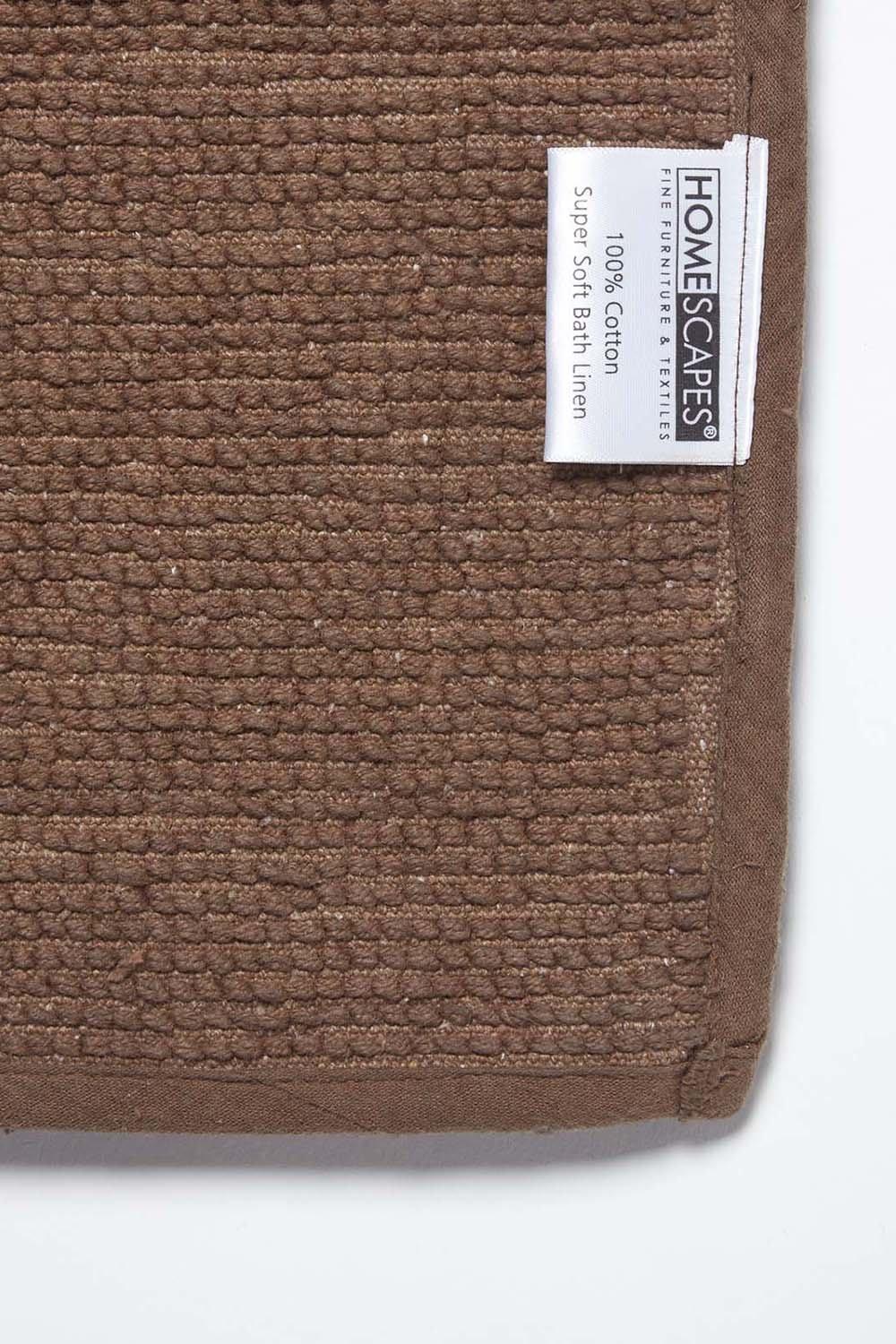 Homescapes Spa Supreme Luxury Brown Bath Mat