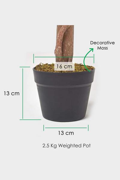 Homescapes Pink Potted Rose Tree Artificial Plant with lifelike green leaves, 90 cm