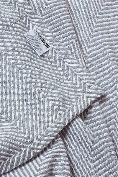 Homescapes Grey Cotton Halden Throw
