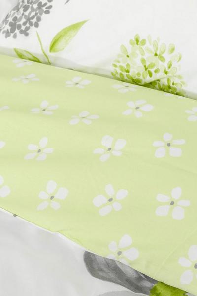 Homescapes Green Floral Pattern Duvet Cover Set